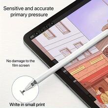 Three-In-One D Surface Magnetic Capacitive Pen, Battery-Free Passive Capacitive Pen, Suitable For Android Universal IPad Capacitive Touch Pen, Texture Is Upgraded, Aluminum Alloy Pen Barrel, Anti-Slip, Anti-Miscontact, More Anti-Shake, - White - View 4