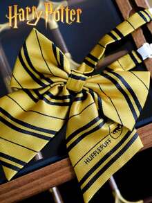 Harry Potter 1/4PC  Bow Tie, , , , , , Hand-Tied Badges, Striped Knitted Fashion, Bow Tie, Movie Merchandise, British College Style, Party Outfit Props, Shirt Accessories, Creative Room Desktop Decorations, Birthday Surprises, Christmas And Halloween Gifts For Family And Friends, Harry Lovell - 彩色 - 查看 2