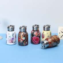 1 件新东方风格卡通保温水瓶，户外便携式带手柄和口袋，车载杯返回学校 - 彩色 - 查看 9