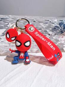 1/4pcs Superhero Spidermanes Keychains Cartoon Spider Man Doll Keyrings Avengers Anime Figure Pendant Keyholder Car Key Chains Christmas Gifts