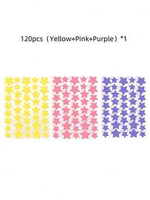 1400/1120/560/280 Pcs Star Stickers, Halloween And Christmas Decorative Stickers, Colorful Pentagram Stickers, Suitable For Party, Holiday Photo Decoration, Face Decoration (1 Sheet Per Color), For Decoration Only (Not For Makeup), Cosmetics, Inexpensive, Room Decoration, Vanity, Travel, Bedroom, Makeup Accessories, Inexpensive, Christmas Gift, Cosmetics, Makeup Tools, Cheap Goods, Gifts, Women's Gifts, Christmas Gifts - Multicolor - View 62
