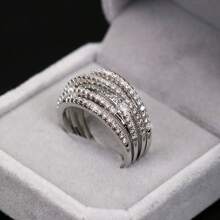 1 PC Luxury Cubic Zirconia Rings For Women For Valentine's Day Gift Wedding Anniversary Party Jewelry