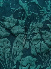 Vestido midi elegante de unicolor de alta gama francés con ajuste en la cintura y tirantes para invitados de boda de verano, vestido de fiesta verde - Verde Oscuro - Ver 6