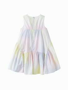 Balabala 女童棉质连衣裙 2025 夏季中大童女孩背心裙 - 白黃色調 - 查看 2