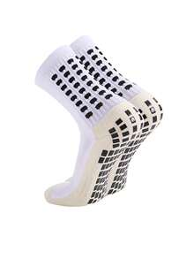 6 Pairs Thick Sole Mid-Calf Sports Socks - Mesh Breathable, Dotted Anti-Slip Design, Suitable For Outdoor Sports, Football Training, Workout, Running - Multicolor - View 7