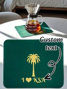 Personalized Coffee Coaster And Mouse Pad - Customized Text And Name Desk Pad - Unique Gift For Office/Home - Non Slip Rubber Base - Multicolor - View 2