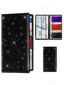 1PS Car Insurance Data File Protection Box Car Insurance Business Card High-Grade Leather ID Card Driver's License Wallet Gift