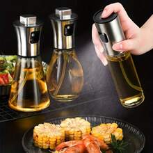 1 pièce Vaporisateur d'huile en verre, élégant diffuseur à brumisation fine pour grillage, salades, cuisson, rôtissage et barbecue, sans PVC, idéal pour les friteuses à air et l'utilisation en cuisine