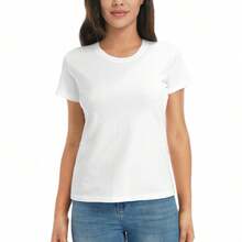 Cute Unicorn Corn Ladies' Cotton TShirt, Premium Cotton Quality Printing, Durable And Longlasting, Casual And Fashionable - White - View 2