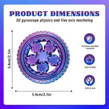 1/2 Pcs Fidget Spinners Adults, 3D Printed Fidget Spinners Toy ADHD Autism Sensory Stress Relief Toys, Hand Toys Office Desk Toy, Birthday Party Favors - Multicolor - View 6