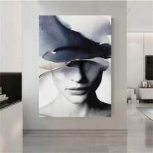1pc Frameless Abstract Fashion Women's Art Surreal Portrait Posters Vintage Painting Printing Wall Arts Modern Living Room Bedroom Office Bar Club Wall Decoration Home Decoration ,Wall Art With Frame