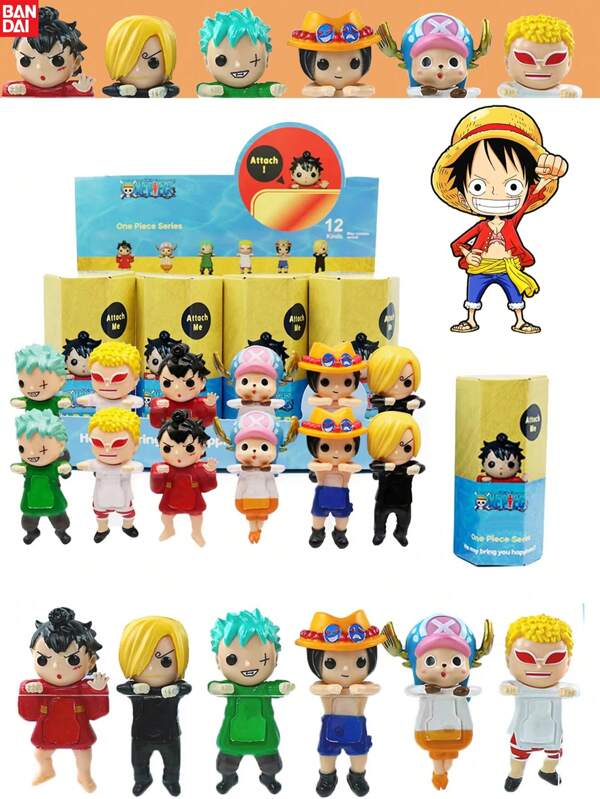 bandai 1 Stück/12 Stück One Piece, Monkey D Blind Box, geheimnisvolle Überraschungsblindbox, Party Dekoration geheimnisvolle Blindbox, süße Anime Charakter Modell Spielzeuge. Cartoon Anime Charakter Spielzeuge, süße One Piece Modell Accessoires, Spielzeug Geschenke, Actionfiguren, Hobby Statuen, Party Geschenke und Geburtstags Überraschungsgeschenke, ideal als Weihnachts-, Halloween-, Thanksgiving- und Muttertagsgeschenke.