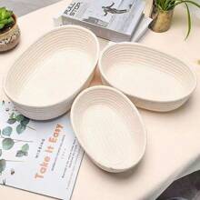 Cestino ovale intrecciato a mano, stile minimalista, di colore unico, adatto per sala, scrivania, snack, frutta, giocattoli, atrio, bagno, decorazione della casa, contenitore multiuso, cesto regalo