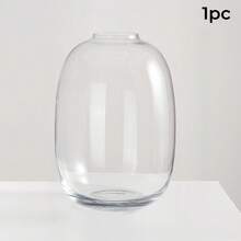 Amber Color/Light Gray/Transparent Glass Vase Round Clear Colored Flower Vase For Centerpiece Long Stem Branch Fresh Artificial Plant Bottle Modern Home Indoor Decoration - Multicolor - View 12
