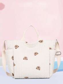 1pc Large Capacity Mommy Bag, Tote Diaper Bag For Moms, Multi-Function Stroller Hanging Bag, Large Capacity Mommy Bag, Tote Bag For Young Mothers, Fashion Shoulder Crossbody Bag, Maternity Bag Handbag - Multicolor - View 9