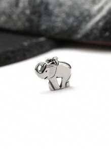 1 Stück einfacher einzigartiger 925 Sterling Silber Elefanten Charm DIY Anhänger Damen Feinschmuck Geschenk