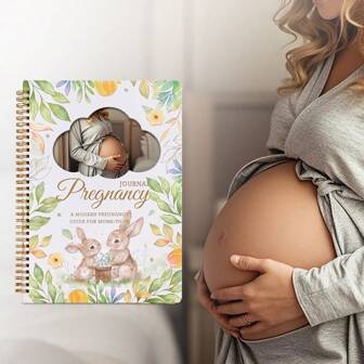 96 Pages Hardcover Pregnancy Journal, Scrapbook Photo Album Shower, Pregnancy Book Memory Notebook Pregnancy Planner, Large, Simple, Casual For First Time Moms, Baby Memory Book, Mom Book Diary, Ultrasound Baby Book Memory,School Supplies,Back To School