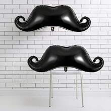 6 sztuk czarnych balonów foliowych z wąsami, bez wstążek, na Dzień Ojca, zaręczyny, urodziny, wieczór kawalerski, dekoracje na zakończenie szkoły