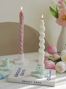 1pc Candle Holder, Atmosphere Decor Item, Creative Home Desktop Decoration Candle Stand, Cross-Border Gypsum Aromatherapy Candle Base