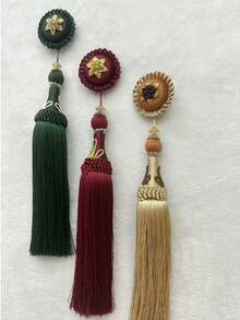 1 件流苏装饰饰品，适用于家居装饰、DIY 工艺纺织品装饰、服装和包袋装饰、节日装饰 - 彩色 - 查看 5