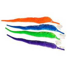 Pack Of 10, Magic Twist Wiggle Worms Swinging Plush Worms On A String, 10 Colors