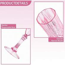 3/6/12 pezzi Bicchieri di plastica riutilizzabili per champagne, bicchieri di plastica per vino, bicchieri per succo adatti per matrimoni, addii al nubilato, eventi. Possono essere regalati a mamme, sorelle, amiche come regali per neosposi