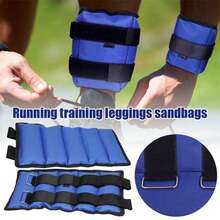 Ankle Wrist Leg Weights Straps Running Exercise Fitness Gym Strength Training - Blue - View 2