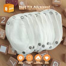 1pc/2pcs/3pcs/4pcs/5pcs Kids Romper Extender, Baby Bodysuit Extension Pads, For Continuing Use Of Undersized Rompers And Bodysuits - White - View 18