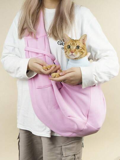 PETSIN 1 件宠物旅行包，透气通风单肩斜挎大容量便携式猫包，适合体重不超过 10 公斤的小型宠物