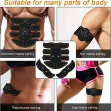 Estimulador de músculos abdominales EMS Entrenador de tonificación muscular abdominal Equipo para entrenamiento físico - 1 - Ver 3