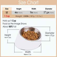1Pc Pet Stainless Steel Double Bowl, Medium And Small Dog/Cat Melamine And Stainless Steel Food And Water Bowls, Anti-Spill Dual Pet Bowl Set, 2-In-1 Pet Bowl Cat And Dog Pet Feeding Bowl, 15-Degree Tilt, Anti-Choke, Anti-Whisker Fatigue Puppy Keep Dog Things Dog Accessories Dog Stuff