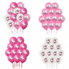 Sanrio 12 Stücke 12 Zoll Sanrio Hello Kitty Geburtstags-Party Latex Luftballons, Geburtstags-Party Deko Luftballons, Hello Kitty Latex Luftballons, Hello Kitty Luftballons, Hello Kitty Themen Party Deko
