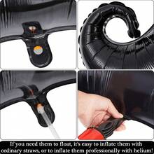 6 sztuk czarnych balonów foliowych z wąsami, bez wstążek, na Dzień Ojca, zaręczyny, urodziny, wieczór kawalerski, dekoracje na zakończenie szkoły