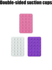 4/3 Pcs Silicone Phone Sticky Grip,Phone Suction Grip,Sticky Phone Grip, New Silicone Suction Cup Holder, Upgrade Suction Cup Card Package, Fashionable Items