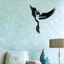 1 Stück Engel Vogel Hohlmetall Wanddekoration, Ballerina Vogel Design für Innen- und Außenwanddekoration