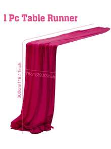 1 件/5 件玫瑰红色美丽纱布桌旗桌布、婚礼派对房间桌面装饰用品热粉色桌布、粉色主题生日装饰、结婚周年家庭节日派对房间桌面 DIY 装饰、婚礼纱布、家居装饰、婴儿淋浴装饰家居厨房装饰、2026 新年装饰、新年桌旗 - 玫紅色 - 查看 12