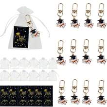 10 套毕业钥匙扣礼品 - 10 包金属励志钥匙扣，附有励志感谢卡，适合通用和毕业场合、狂欢节主题、特殊功能纪念品 - 彩色 - 查看 15