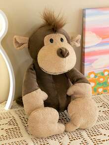 1个25厘米/9.84英寸毛绒动物玩偶 - 丛林动物玩具套装，包含大象、狮子、老虎、狐狸、猴子、斑马、长颈鹿、河马、犀牛、大猩猩、豹子、浣熊等丛林动物，丛林之王。超级可爱的卡通动物毛绒玩具，派对、圣诞节的最佳礼物。 - 彩色 - 查看 16