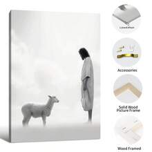 FajerminArt 1pc Black And White Jesus Faith Poster, Modern Wall Art,For Living Room & Bedroom Decor,No Frame,Canvas - Multicolor - View 26