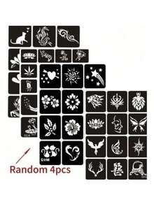Temporary Tattoo Marker Set With 59 Stencils In 10 Colors - Waterproof, Easy To Use, Skin-Friendly, Washable - For Festivals, Parties And Sporting Events - Multicolor - View 14
