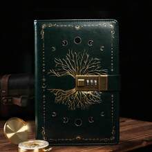 1PC Diary With Lock, Tree Of Life Vintage Journal With Lock For Women Men, A5 Refillable Notebook With Lock For Writing - Multicolor - View 10