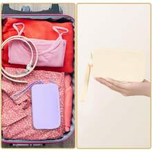 1个硅胶化妆包，带提手绳，大容量防水化妆袋，便携式旅行洗漱包，手提包，方形手提小包，简约硅胶便携化妆包，口红包，化妆品收纳拉链袋，耳机收纳袋，防水防尘拉链袋，柔软硅胶收纳袋，珠宝化妆品收纳硅胶袋，女士礼物，圣诞礼物，女士礼品创意，化妆包，化妆袋，旅行必备 - 彩色 - 查看 9