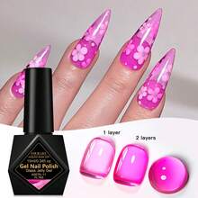 FOUR LILY 10ml Glass Jelly Gel Polish Long Lasting Colorful Spring Summer Ice Transparent Soak Off Varnish Nail Design Nails - Multicolor - View 15