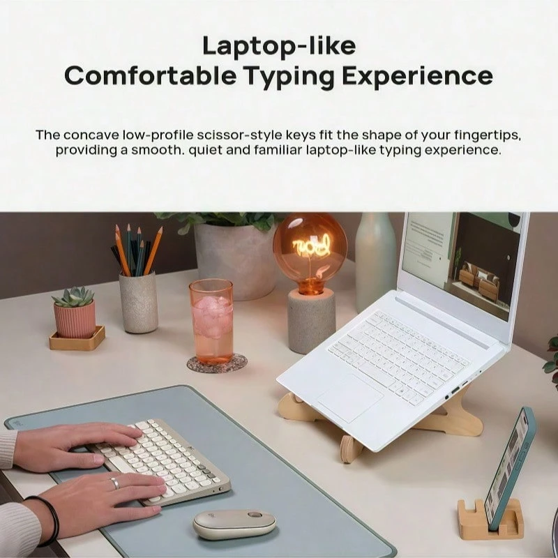 Logitech K380 Bluetooth Wireless Keyboard, Multi-Device Connection, Efficient Office Anytime Anywhere, Ultra-Thin Portable, Compatible With IPad/Tablet/Laptop/Phone - White - View 1