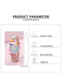 New Arrival Children Star Unicorn Student Silicone Cartoon Watch