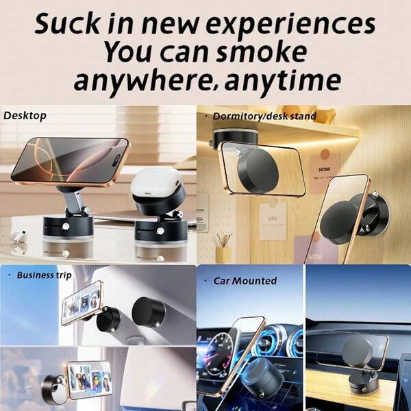 Support de téléphone de voiture magnétique multifonctionnel 4 en 1, sans adhésif nécessaire, détachable, pliable, étanche, support de téléphone de bureau
