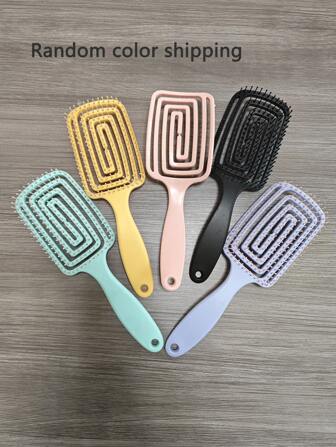 Cepillo de masaje para el cabelludo, cepillo de pelo suave y liso con cerdas antiestáticas - Cepillo húmedo ventilado para secador de pelo, apto para tipos de cabello rizado, grueso, ondulado y