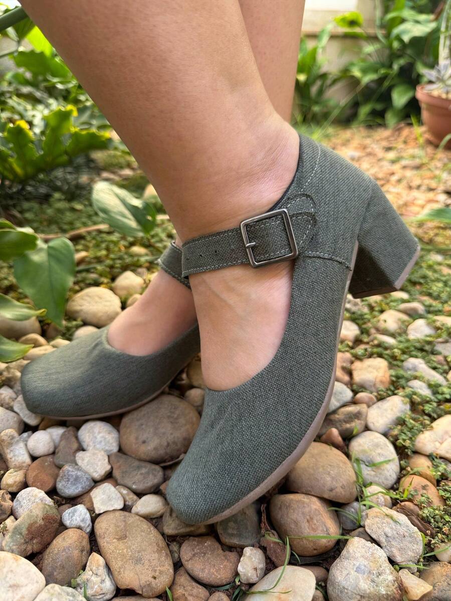 Women's Mary Jane Shoes Comfortable Soft Loafers Casual Low Heel Elegant Vintage Party Shoes - 綠色 - 查看 1