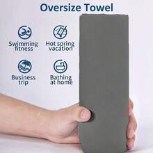 2/1pc Super Absorbent Microfiber Beach Towel, Soft Double-Sided Plush Quick-Dry Beach Towel, Solid Color Portable Yoga Fitness Sports Towel, Beach Essentials, Beach Accessories, Pool Float - Baby Pink - View 3