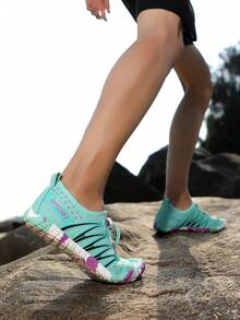 户外涉水鞋男女速干透气防滑凉鞋夏季网眼轻便钓鱼/划船鞋 - 月色 - 查看 9